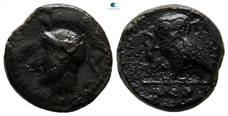 Sicily. Kamarina circa 420-405 BC. 
Bronze Æ

15 mm., 3,33 g.



fine