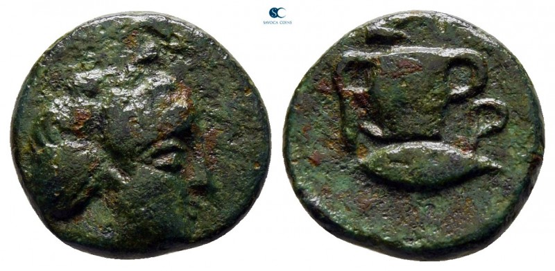 Kings of Thrace. Odrysian. Kersebleptes circa 359-340 BC. 
Bronze Æ

13 mm., ...