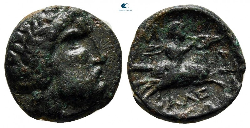 Thessaly. Halos circa 300-200 BC. 
Chalkous Æ

13 mm., 1,47 g.



very fi...