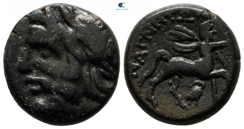 Thessaly. Magnetes circa 150-50 BC. 
Tetrachalkon Æ

18 mm., 6,52 g.



v...