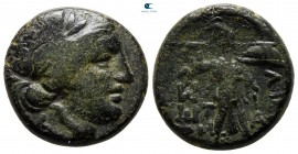 Thessaly. Thessalian League circa 196-27 BC. Tima-, magistrate. Bronze Æ