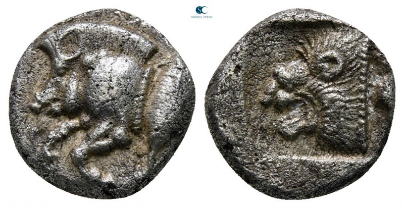 Mysia. Kyzikos circa 525-475 BC. 
Diobol AR

10 mm., 1,13 g.



very fine