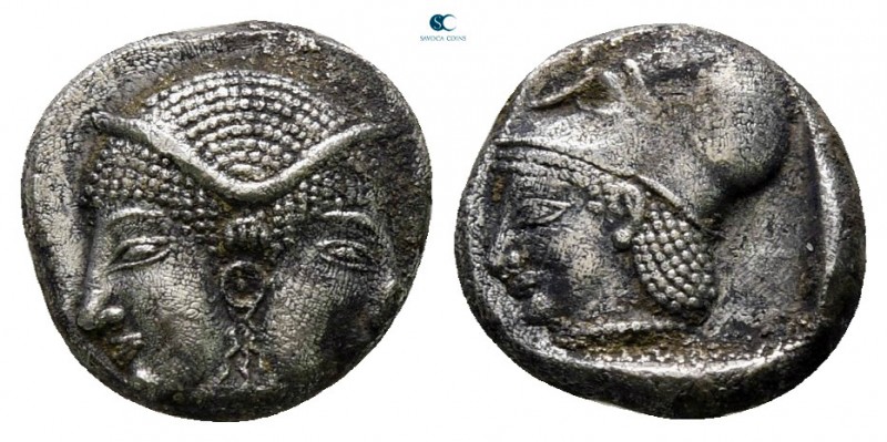 Mysia. Lampsakos circa 500-450 BC. 
Diobol AR

10 mm., 1,19 g.



very fi...