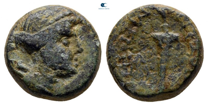 Caria. Amyzon circa 200-0 BC. 
Bronze Æ

10 mm., 2,03 g.



nearly very f...