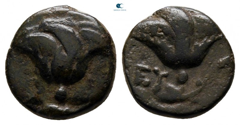 Islands off Caria. Rhodos circa 205-200 BC. 
Bronze Æ

10 mm., 1,02 g.


...