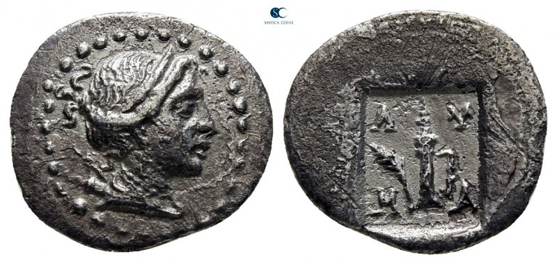 Lycia. Lycian league, Masikytes circa 48-23 BC. 
1/4 Drachm AR

13 mm., 0,88 ...