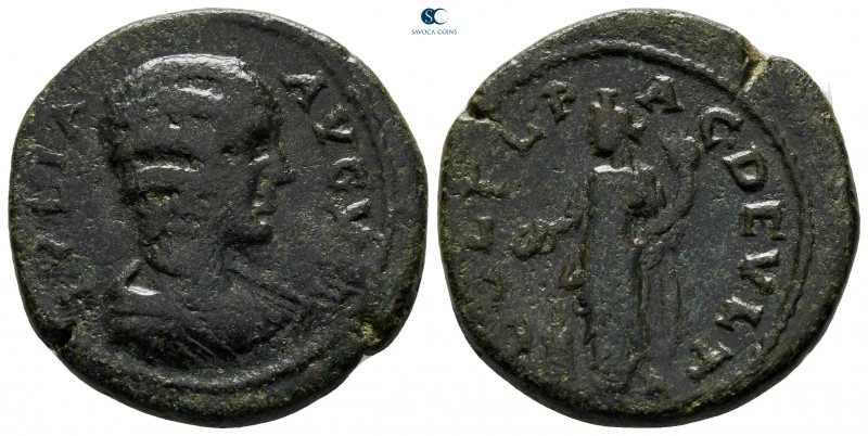 Thrace. Deultum. Julia Domna, wife of Septimius Severus AD 193-217. 
Bronze Æ
...