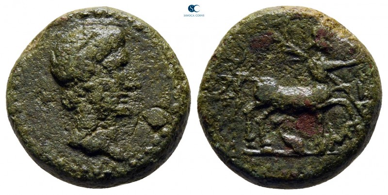 Thessaly. Magnetes AD 41-54. Claudius (?)
Bronze Æ

15 mm., 4,26 g.



ne...
