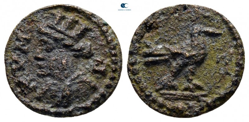 Aiolis. Kyme. Pseudo-autonomous issue AD 253-260. 
Bronze Æ

12 mm., 1,20 g....