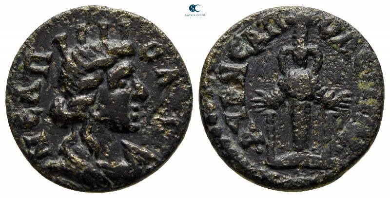 Ionia. Neapolis. Pseudo-autonomous issue AD 192-217. 
Bronze Æ

16 mm., 3,12 ...