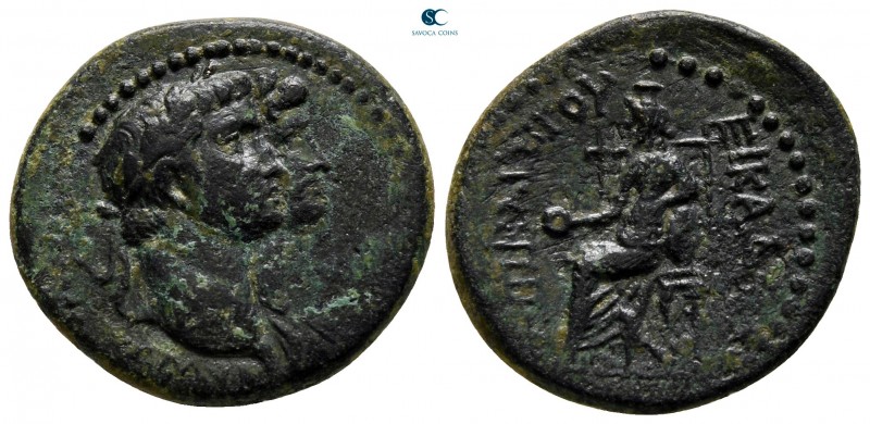 Ionia. Smyrna. Claudius with Agrippina Minor AD 41-54. 
Bronze Æ

21 mm., 4,5...
