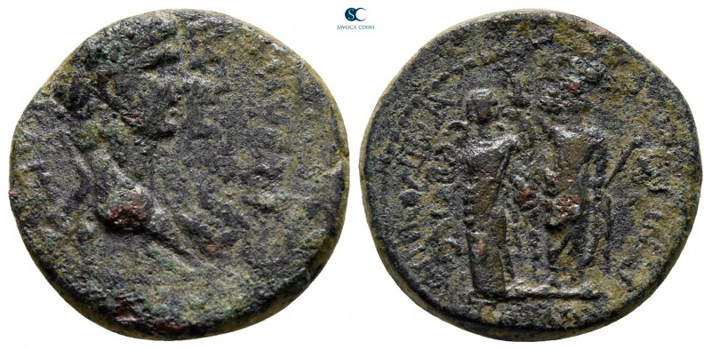 Lydia. Magnesia ad Sipylos. Nero, with Agrippina Junior AD 54-68. 
Bronze Æ

...