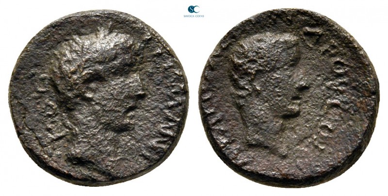 Phrygia. Hierapolis. Germanicus with Drusus 4 BC-AD 19. 
Bronze Æ

13 mm., 3,...