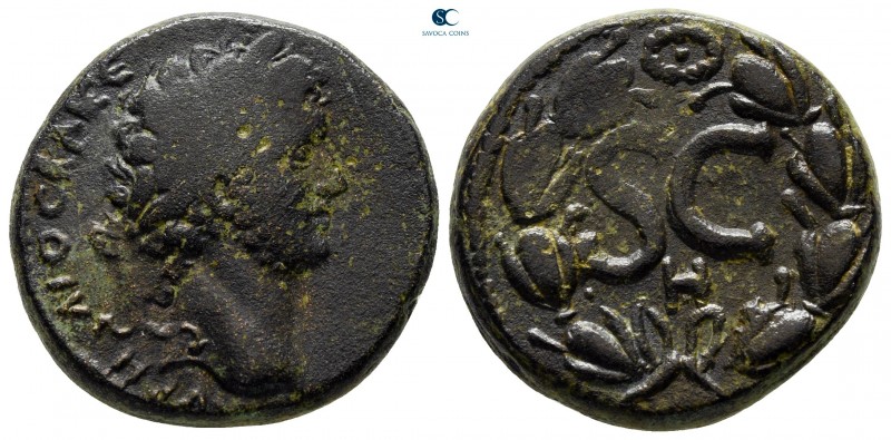 Seleucis and Pieria. Antioch. Marcus Aurelius AD 161-180. 
Bronze Æ

23 mm., ...