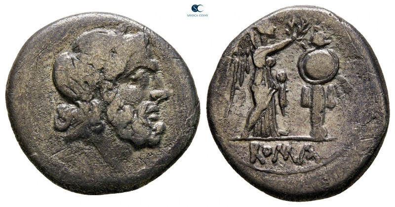 Anonymous 211 BC. Rome
Victoriatus AR

18 mm., 3,02 g.

very fine