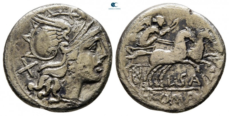 L. Saufeius 152 BC. Rome
Denarius AR

17 mm., 3,45 g.

very fine