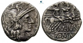 M. Junius Silanus. 145 BC. Rome. Denarius AR