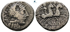 Q. Minucius Rufus 122 BC. Rome. Denarius AR