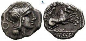D. Silanus L. F. 91 BC. Rome. Denarius AR