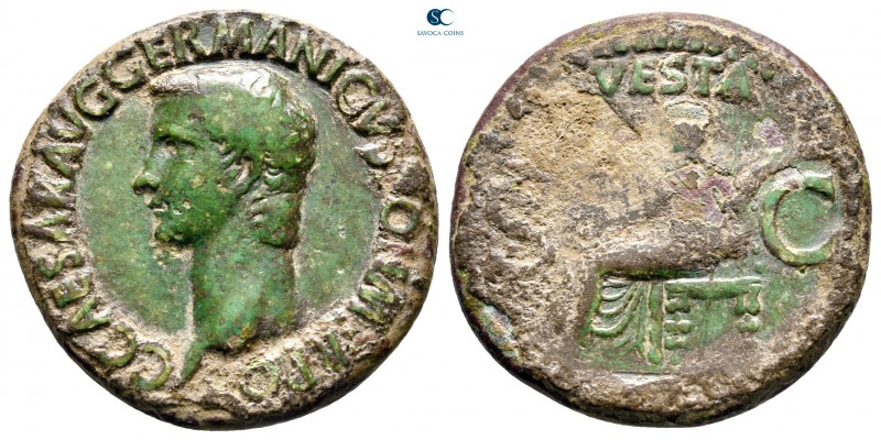 Caligula AD 37-41. Rome
As Æ

27 mm., 10,91 g.

very fine