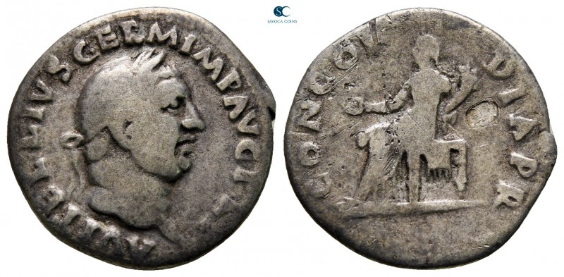 Vitellius AD 69-69. Rome
Denarius AR

18 mm., 2,40 g.

nearly very fine