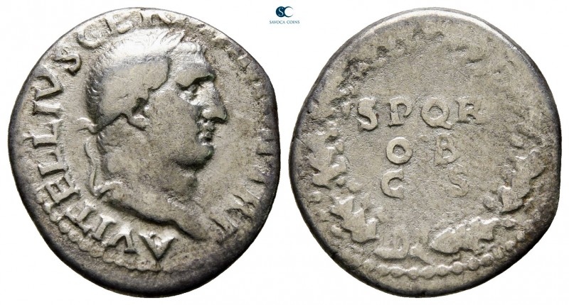 Vitellius AD 69-69. Rome
Denarius AR

18 mm., 2,82 g.

nearly very fine