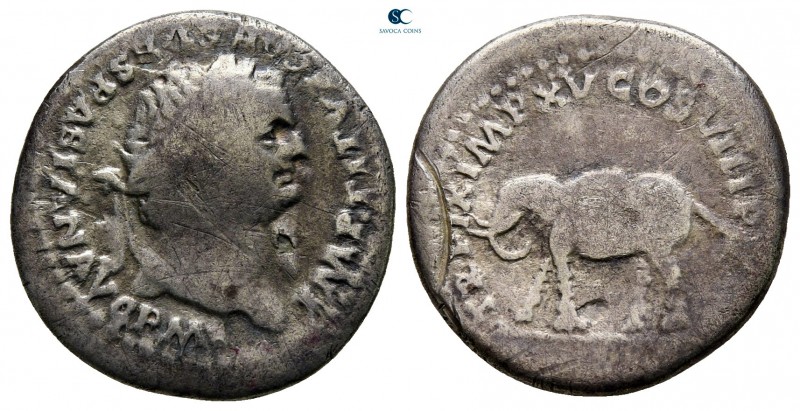 Titus AD 79-81. Rome
Denarius AR

19 mm., 2,83 g.

fine