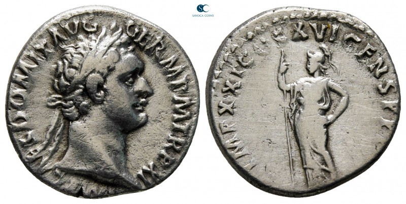 Domitian AD 81-96. Rome
Denarius AR

18 mm., 3,23 g.

very fine