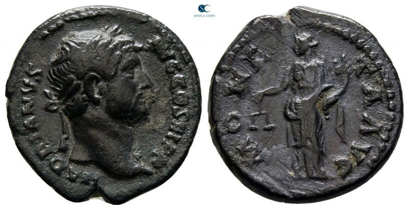 Hadrian AD 117-138. Rome
Denarius AR

18 mm., 3,24 g.

very fine