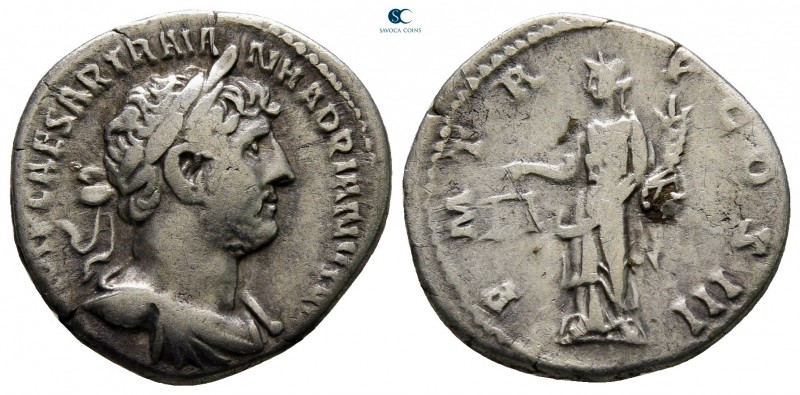 Hadrian AD 117-138. Rome
Denarius AR

18 mm., 2,95 g.

very fine