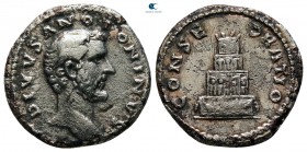Divus Antoninus Pius AD 161. Rome. Fourreé Denarius Æ