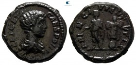 Geta as Caesar AD 197-209. Rome. Limes Falsum of a Denarius Æ