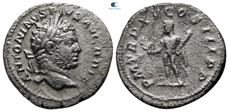 Caracalla AD 198-217. Rome
Denarius AR

19 mm., 2,93 g.

very fine