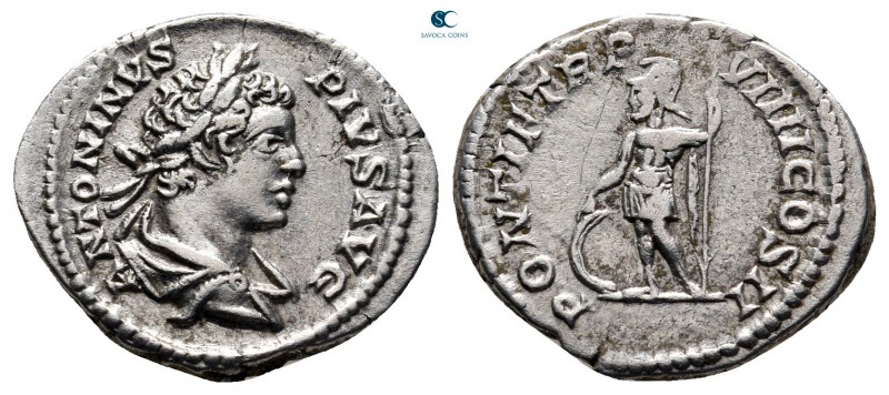 Caracalla AD 198-217. Rome
Denarius AR

20 mm., 3,31 g.

very fine