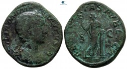 Julia Mamaea AD 222-235. Rome. Sestertius Æ