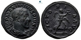 Maximinus I Thrax AD 235-238. Rome. Limes Falsum of a Denarius Æ