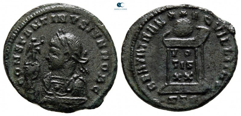 Constantinus II, as Caesar AD 317-337. Treveri
Follis Æ

19 mm., 2,99 g.

v...