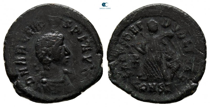 Arcadius AD 383-408. Constantinople
Follis Æ

15 mm., 1,15 g.

nearly very ...