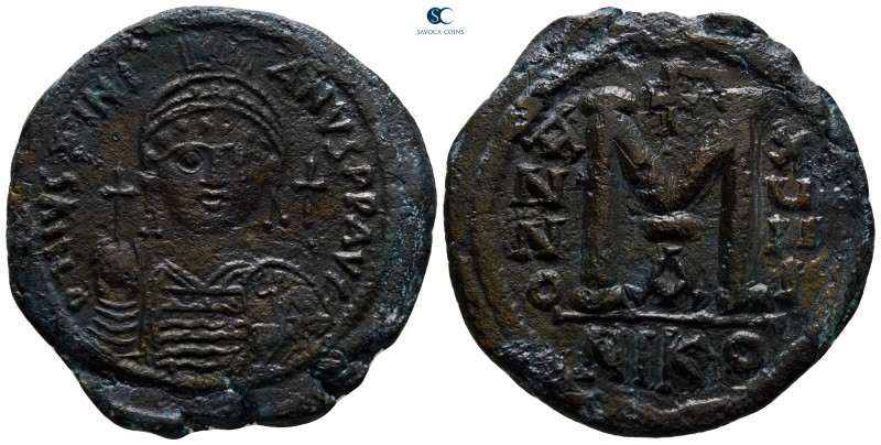 Justinian I AD 527-565. Nikomedia
Follis Æ

35 mm., 19,02 g.

nearly very f...