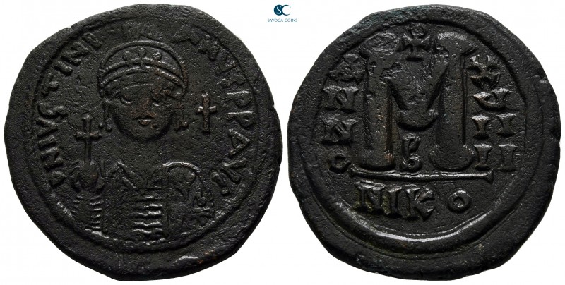Justinian I AD 527-565. Nikomedia
Follis Æ

35 mm., 20,49 g.

very fine