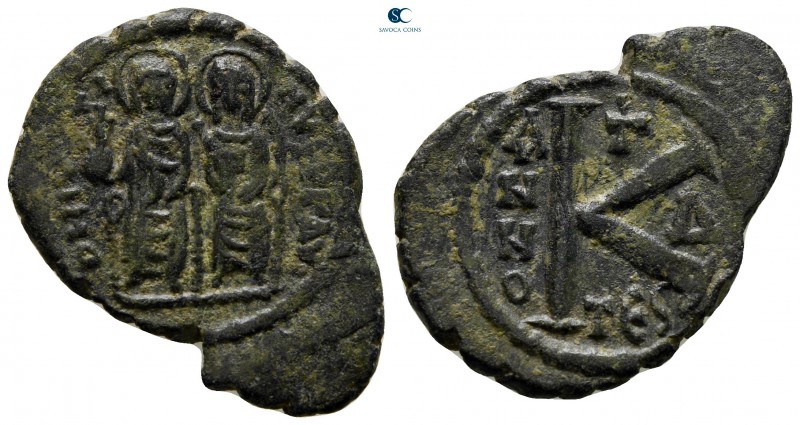 Justin II and Sophia AD 565-578. Thessalonica
Half follis Æ

27 mm., 5,44 g....