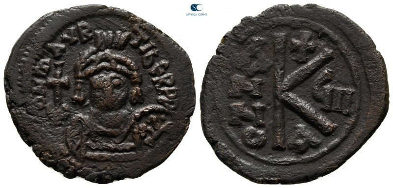 Maurice Tiberius AD 582-602. Cyzicus
Half follis Æ

26 mm., 5,01 g.

very f...