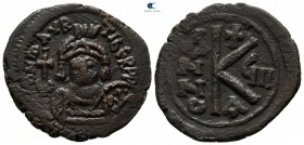 Maurice Tiberius AD 582-602. Cyzicus. Half follis Æ
