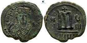 Phocas AD 602-610. Theoupolis (Antioch). Follis Æ
