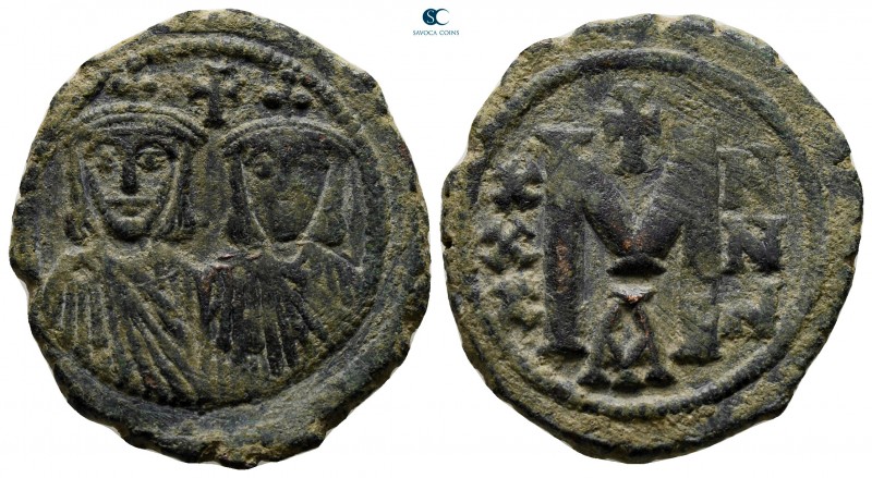 Nicephorus I, with Stauracius AD 802-811. Constantinople
Follis Æ

26 mm., 6,...