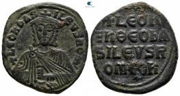 Leo VI the Wise AD 886-912. Constantinople. Follis Æ