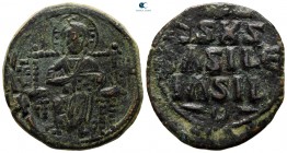 Constantine IX Monomachus AD 1042-1055. Constantinople. Anonymous follis Æ