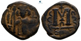 AD 685-692. Arab-Byzantine coinage. Emesa. Fals Æ