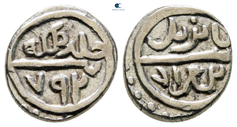 Turkey. Uncertain mint. Bayezid I AD 1389-1402.
Akçe AR

11 mm., 1,25 g.

v...