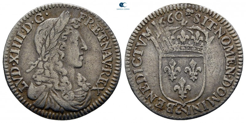 France. Louis XIV 'the Sun King' AD 1643-1715.
1/12 Ecu AR 1660

21 mm., 2,27...